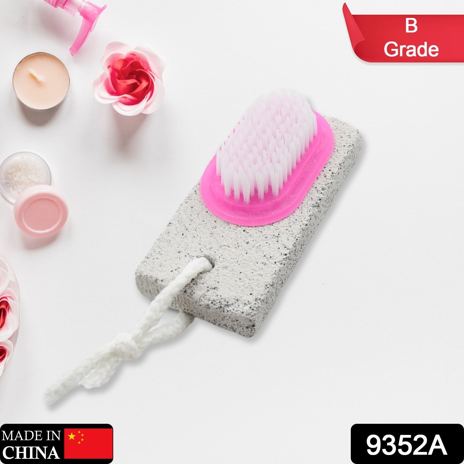 9352A Hand and Foot Brush with pumice stone to Remove Dead Skin & Callus (B Grade) 9352A Hand and Foot Brush with pumice stone to Remove Dead Skin & Callus (B Grade)